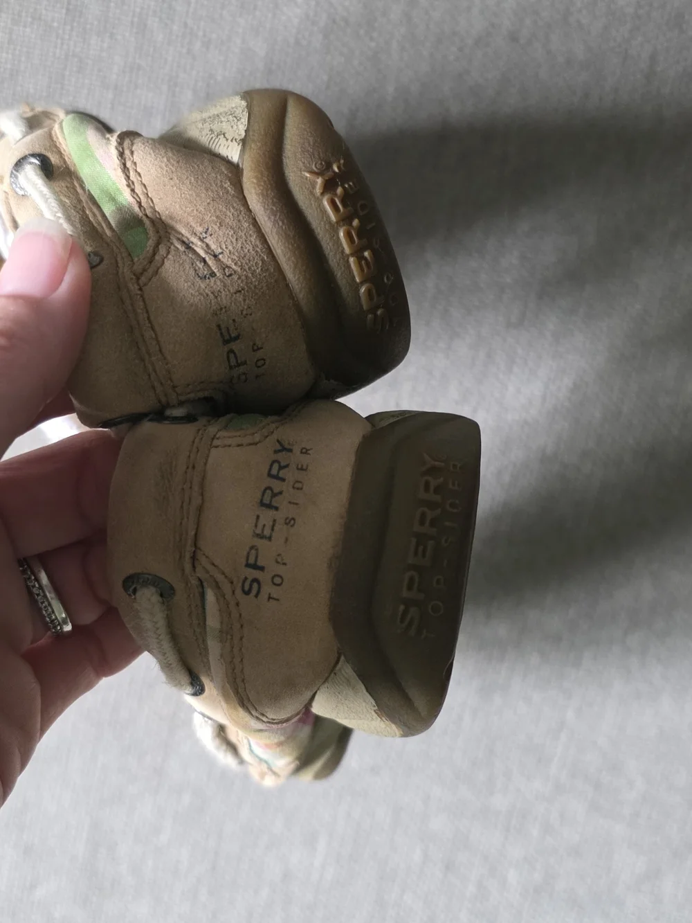 Kids Tan Lace-Up Boat Sneakers with White Laces